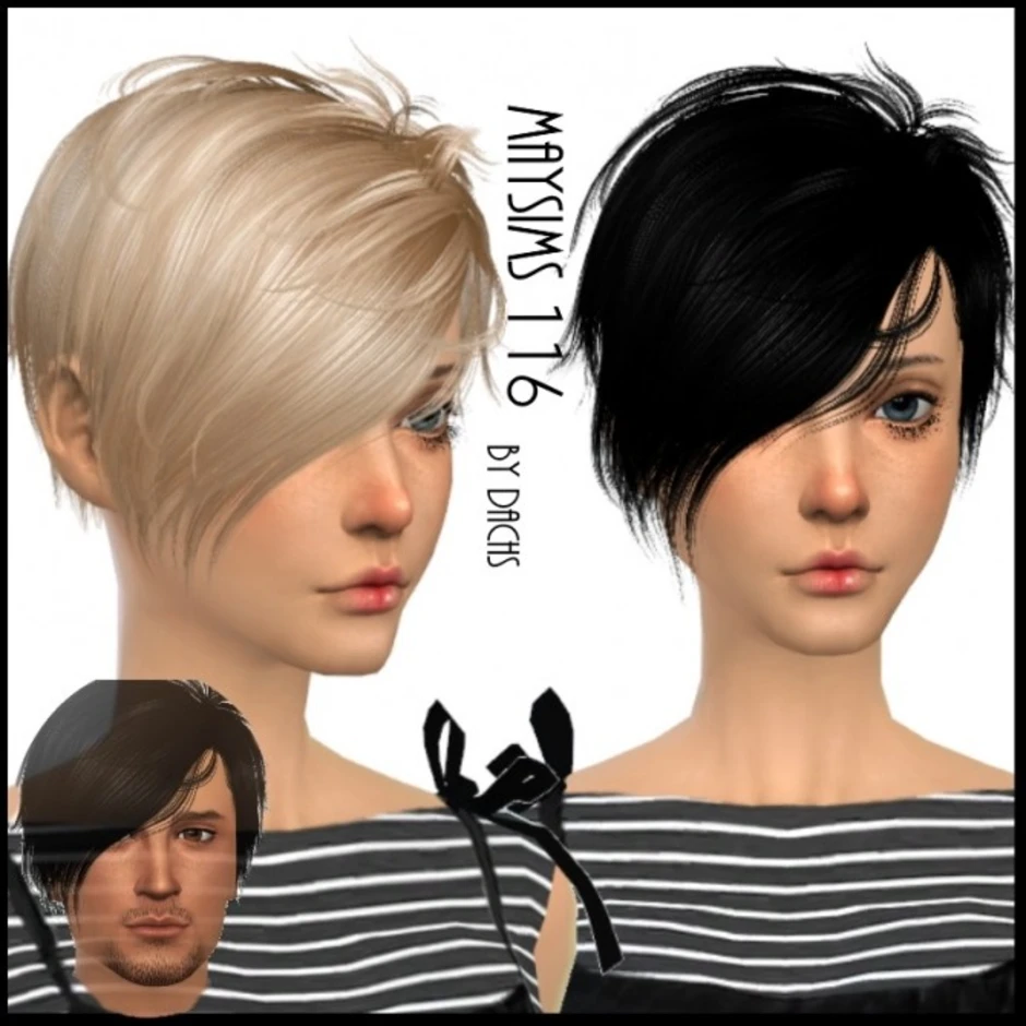Sims 4 короткие волосы