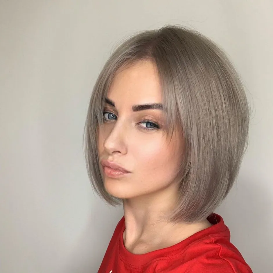 Пепельно русый каре