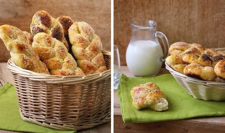Творожные булочки косички