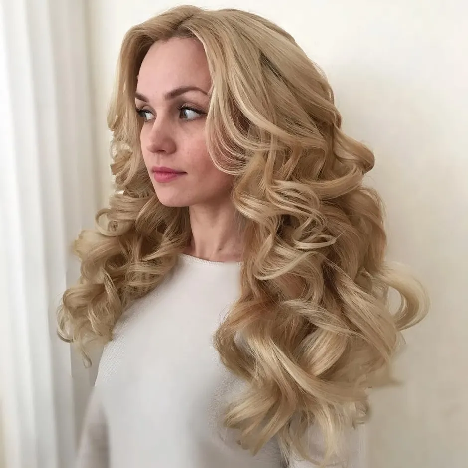 Прическа локоны на средние волосы