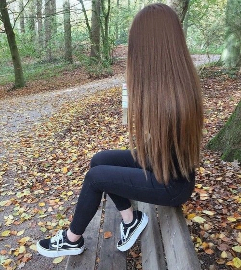 Длинные русые волосы со спины