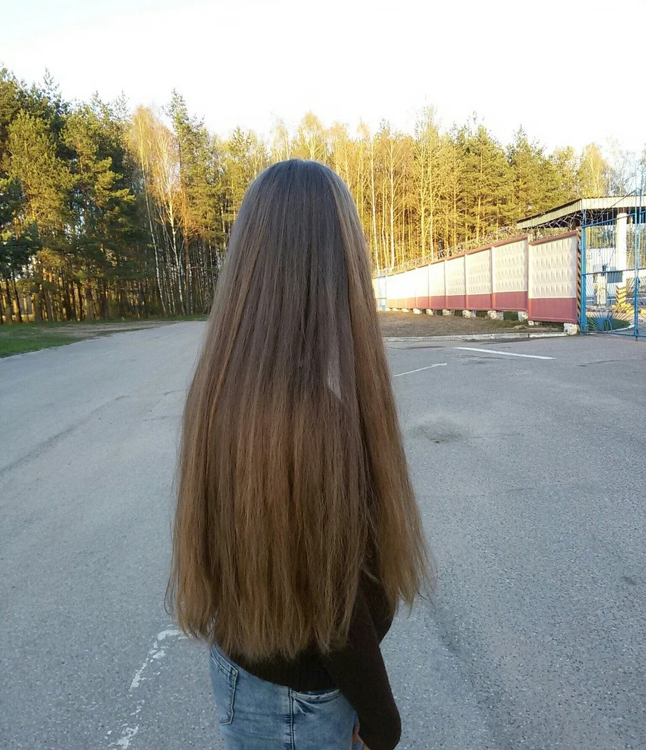Длинные волосы прямые