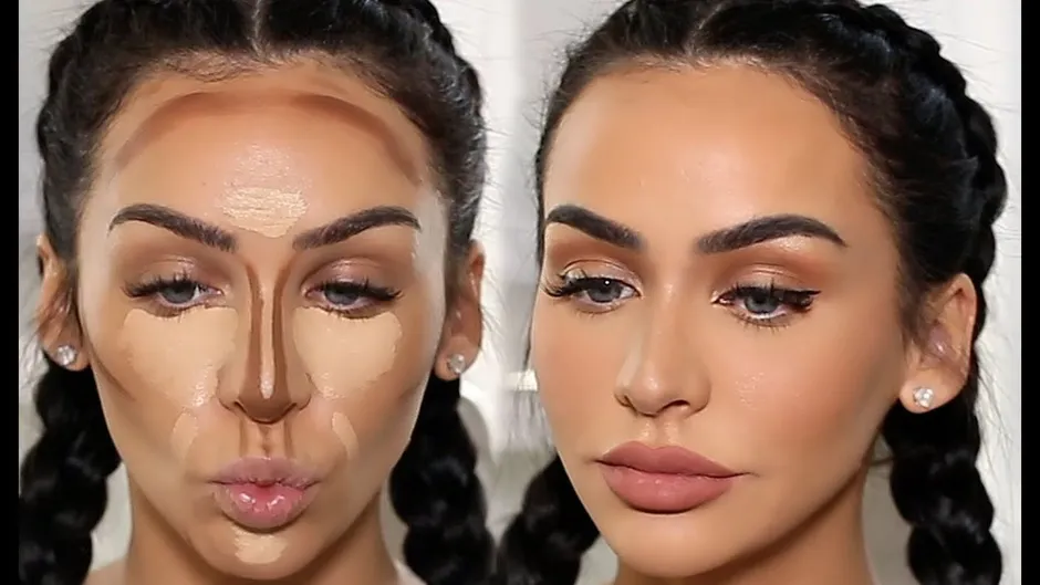 Коррекция лица макияжем