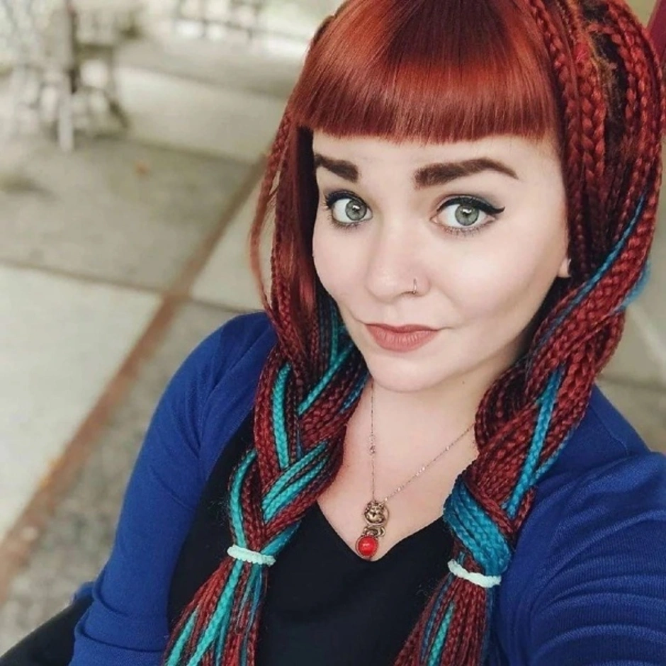Косы с челкой