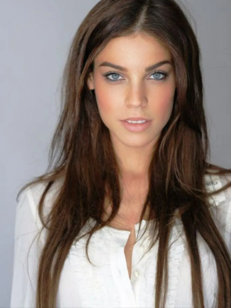 Dark brown hair