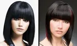 Виды косых челок фото