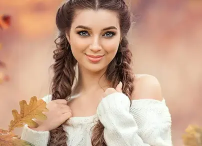 Красивая девушка с косой картинки