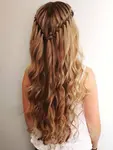 Прическа водопад на длинные фото