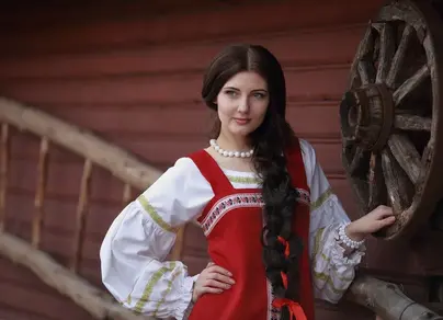 Фото русской красавицы с косой