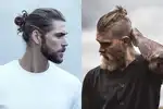 Мужская стрижка с хвостиком фото