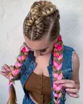 Косички с канекалоном для девочки фото