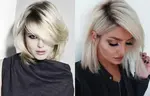 Темные корни и светлые волосы окрашивание фото