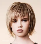 Рваные косые челки фото на средние