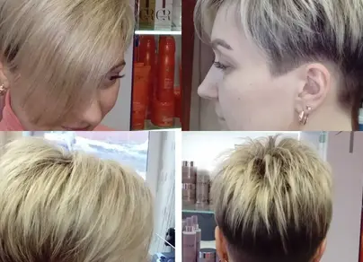 Фото стрижки пикси спереди и сзади женские