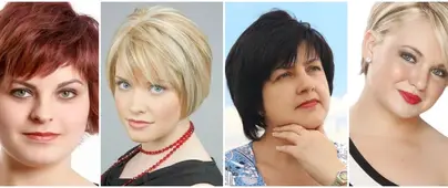 Фото стрижки полное лицо 50 лет