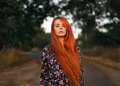 Длинные рыжие волосы фото