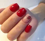 Маникюр в красных тонах фото