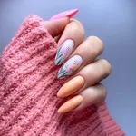Маникюр лето миндаль фото