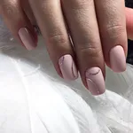 Светлый маникюр на квадратные ногти фото