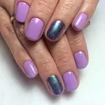 Сиреневый маникюр фото на короткие