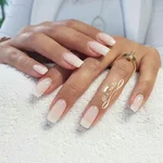 Однотонные ногти квадрат фото