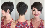 Фото стрижки одна сторона короткая